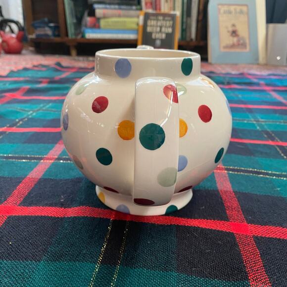 Emma Bridgewater Colorful Polka Dot Tea Pitcher Teapot No Lid - Picture 3 of 11